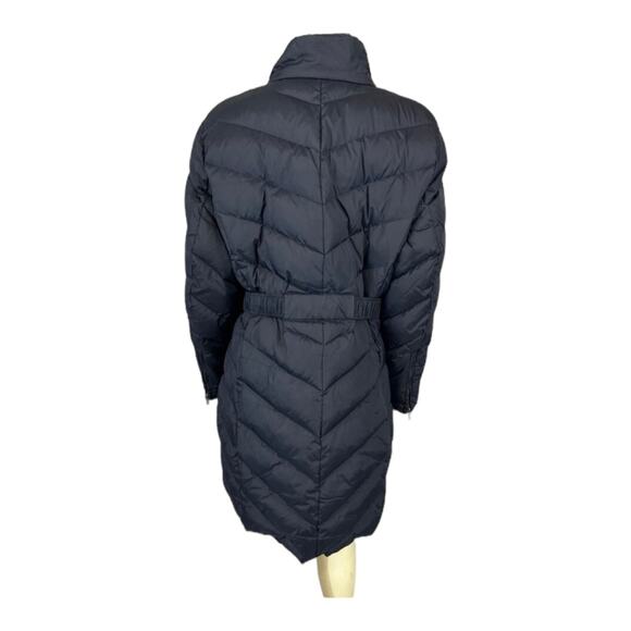 DKNY Navy puffer down 3/4 length coat with belt size 2x * - Picture 8 of 12